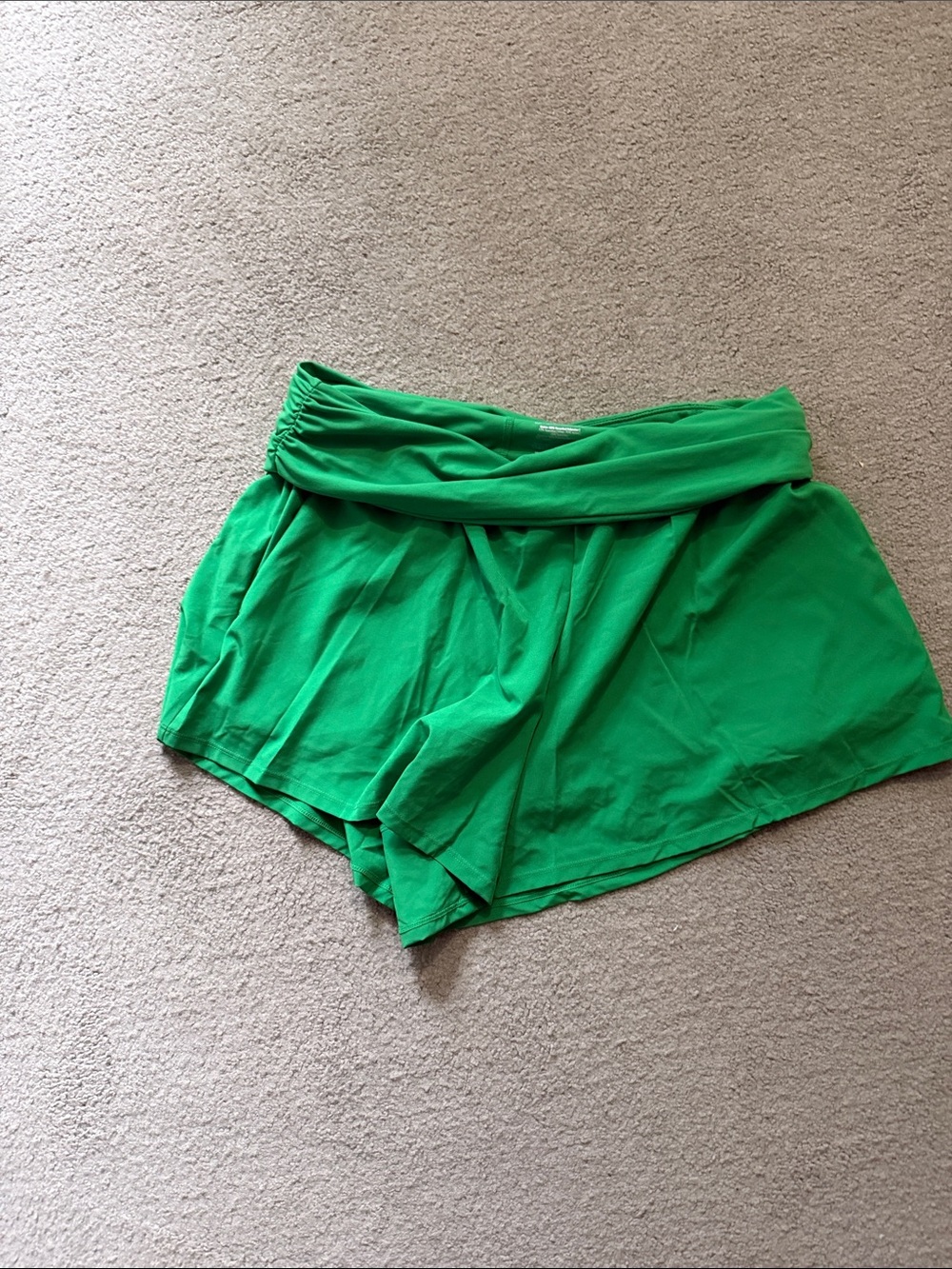JoyLab Bright Green Fold-Over Waist Skort